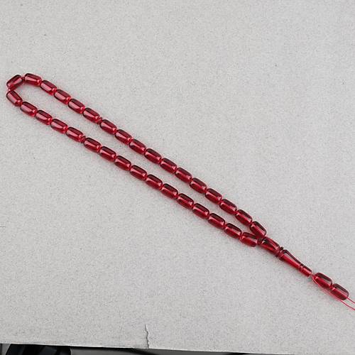 S�kma Kehribar Kaps�l Kesim 7x11mm Tesbih P�sk�ls�z