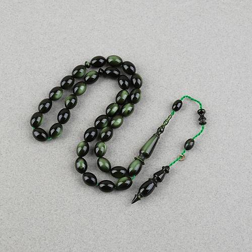 Frans�z Galalit 1940 Usta ��i �mzal� Yumurta Kesim 8x11.5mm Tesbih