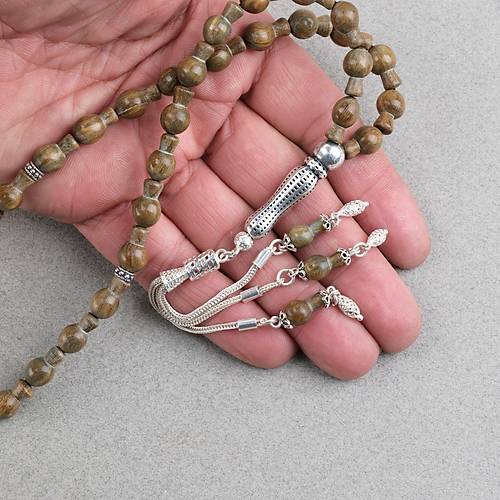 Plesenk A�ac� Usta ��i 925Ayar G�m�� �mame ve P�sk�l Testi Model Kesim 8x13mm Tesbih