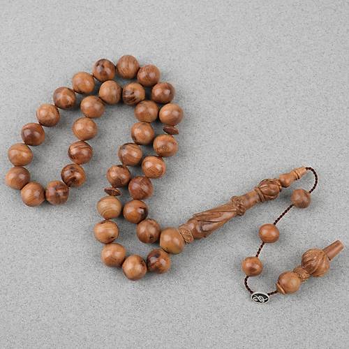 Thuya Burl A�ac� Do�al Kekik Kokulu Usta ��i �mzal� K�re Kesim 11mm Tesbih