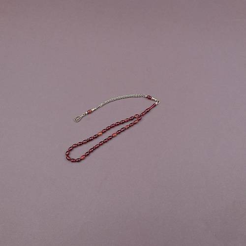 S�kma Kehribar Bilek Boy Beyzi Kesim 4x6mm Sallama Tesbih