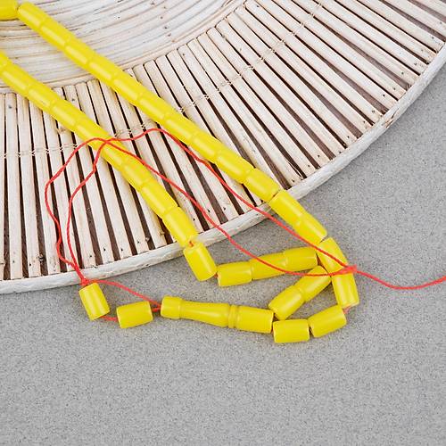U�ak Cam� Kesme Kesim 7x10.5mm Tesbih - Sar�