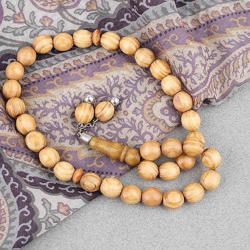 �am A�ac� K�re Kesim 10mm Tesbih A��k Kahverengi