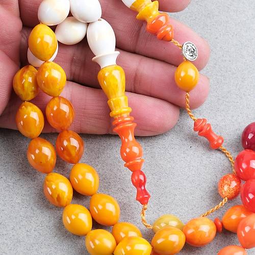 Katalin Bonibon Usta ��i �mzal� Tombul Beyzi 10x13mm Tesbih