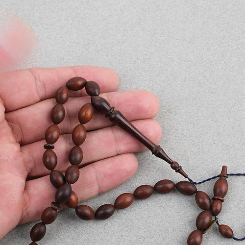 Y�lan A�ac� Usta ��i �mzal� S�l�n �mame Beyzi Kesim 7x11.5mm Tesbih