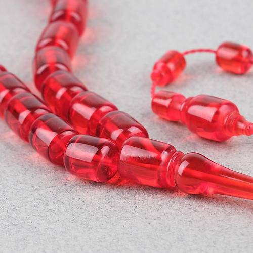 Alman Katalin Usta i Kapsl Kesim 8x10mm Tesbih -Krmz