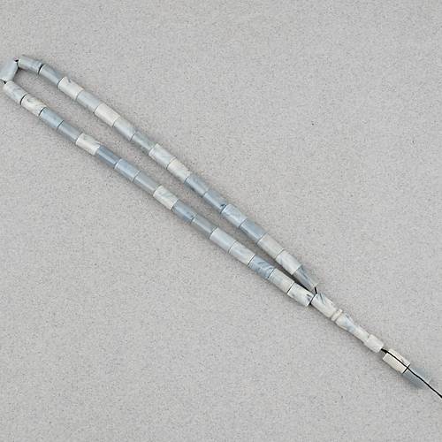 S�kma Kehribar Kesme Kesim 6x10mm Tesbih P�sk�ls�z Gri