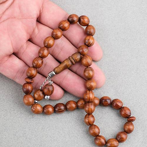 �am A�ac� K�re Kesim 10mm Tesbih Koyu Kahverengi