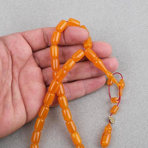 Skma Kehribar Usta i mzal Kapsl Kesim 8x12mm Tesbih