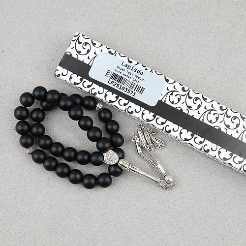 Oniks Ta�� K�re Kesim 10mm Tesbih Alpaka P�sk�ll�