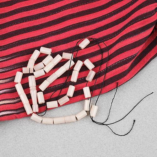 S�kma Kehribar Kesme Kesim 6x10mm Tesbih P�sk�ls�z Krem