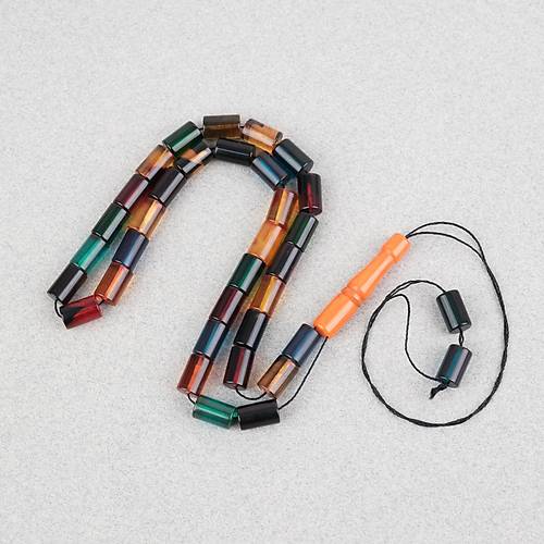 Ate� Kehribar Arizona Kesme Kesim 7x10mm Tesbih