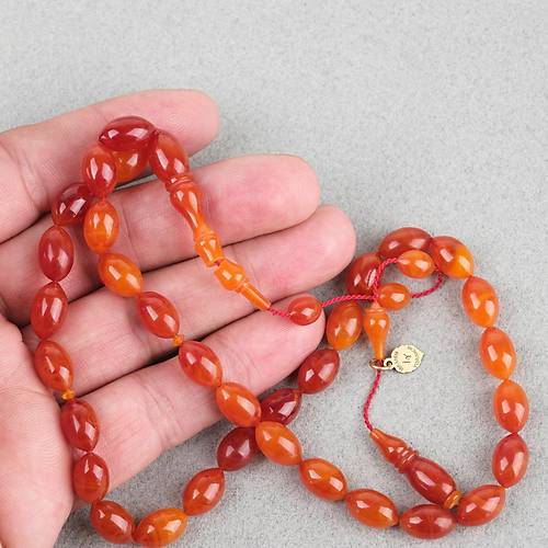 Kadim Katalin Eski amdan Obje Beyzi Kesim 7x12mm Tesbih