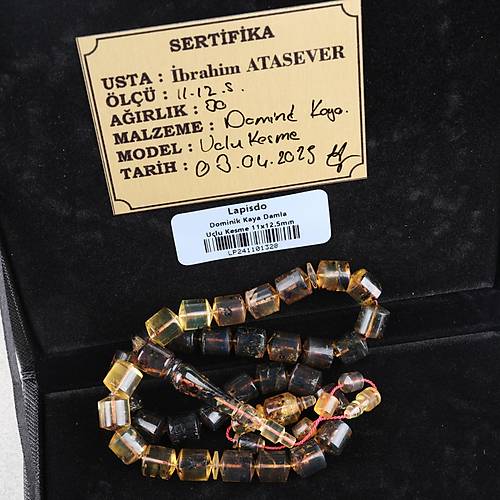 Dominik Tek Kaya Damla Usta i Ulu Kesme Kesim 11x12.5mm Tesbih