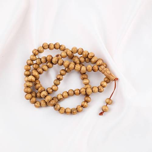 Meram Kavak 99luk Kre Kesim 7.5mm Namaz Tesbihi-Ak Kahverengi