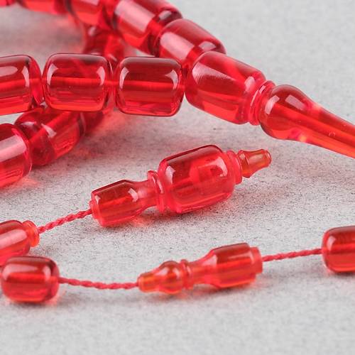 Alman Katalin Usta i Kapsl Kesim 8x10mm Tesbih -Krmz