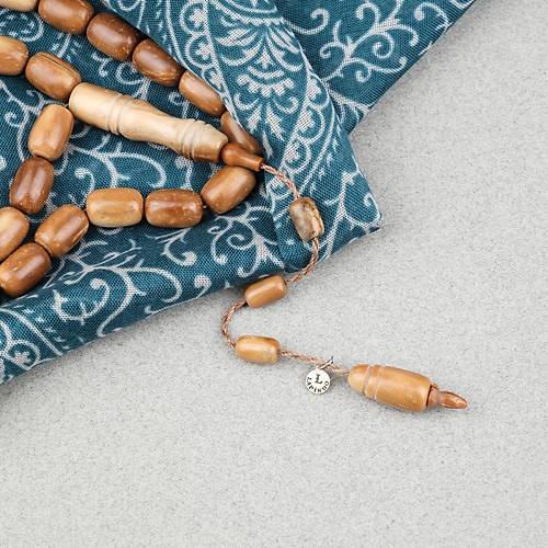 Kuka Ger�ek Do�al Lapisdo �mzal� Kaps�l Kesim 8x12.5mm Tesbih