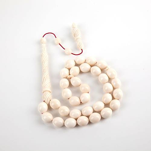 Fildii Kalem ilikli mame /Hitame Beyzi Kesim 10.5x13mm Tesbih (51gr)