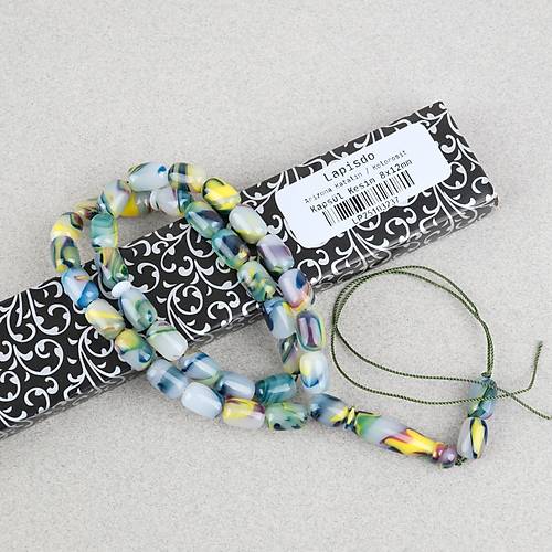 Arizona Katalin Kaps�l Kesim 8x12mm Tesbih (P�sk�ls�z) - Ye�il