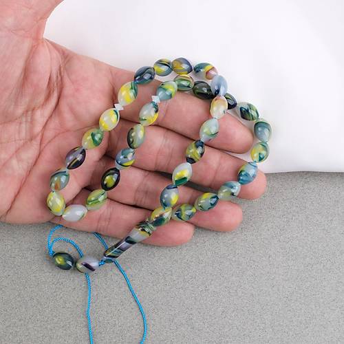 Arizona Katalin Beyzi Kesim 8x12mm Tesbih (P�sk�ls�z) - Ye�il