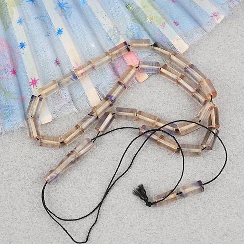 S�kma Kehribar Bilek Boy Kesme Kesim 5x9mm Tesbih -�effaf Siyah