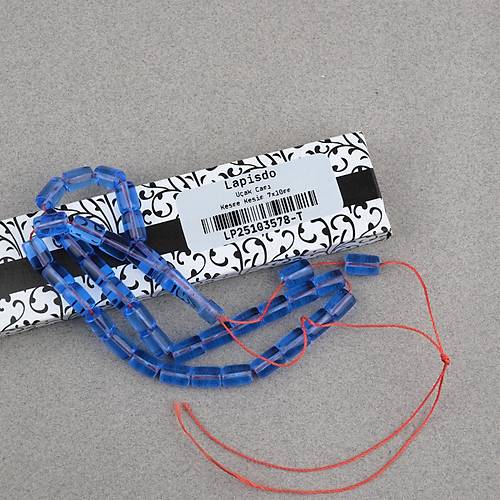 U�ak Cam� Kesme Kesim 7x10mm Tesbih P�sk�ls�z �effaf Mavi