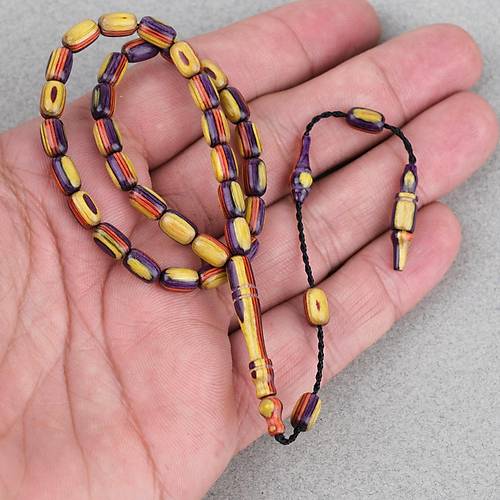 Kafur A�ac� Bilekboy Kaps�l Kesim 4.5x7.5mm Tesbih Sar�-Mor