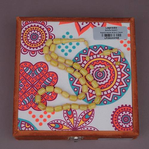 �brahim Atasever Usta ��i �mzal� Bel�ika Katalin Kaps�l Kesim 8.5x11.5mm Tesbih