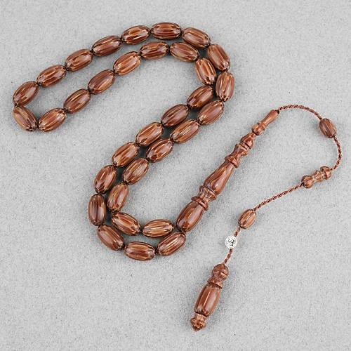 Vah�i Palmiye A�ac� Badem Kesim 7.5x13mm Tesbih