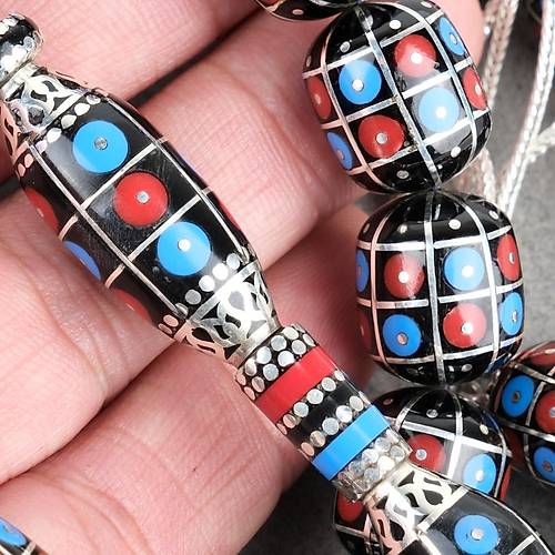 Erzurum Oltu 925Ayar Gm lemeli Nakka mame Gm Pskl Kapsl Kesim 13x15mm Tesbih