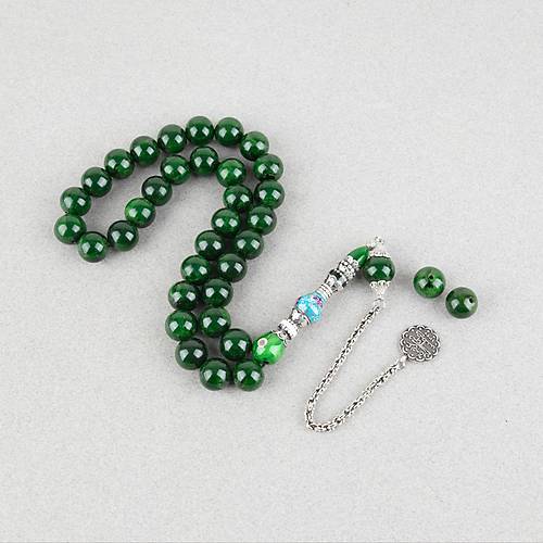 S�kma Kehribar �zel G�m�� Nak�� �mame Bas�k K�re Kesim 12x13mm Tesbih