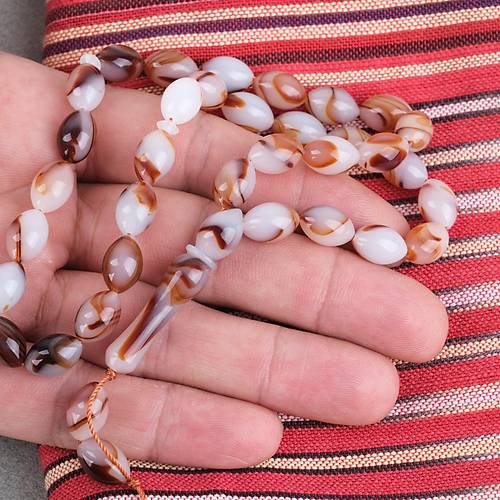 Arizona Katalin Beyzi Kesim 8x12mm Tesbih (P�sk�ls�z) - Kahverengi