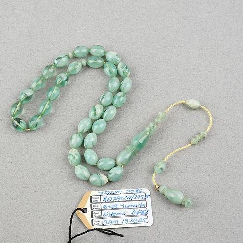 Katalin Usta ��i �mzal� Yumurta Kesim 9x13mm Tesbih