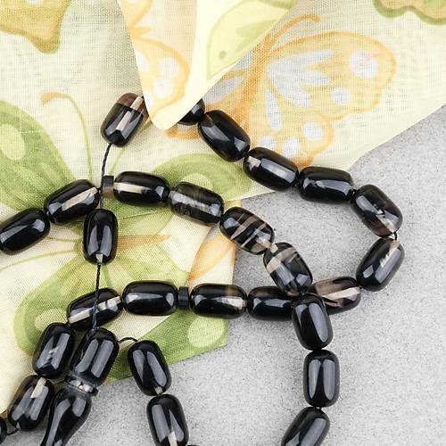 S�kma Kehribar Kaps�l Kesim 7x11mm Tesbih P�sk�ls�z Siyah