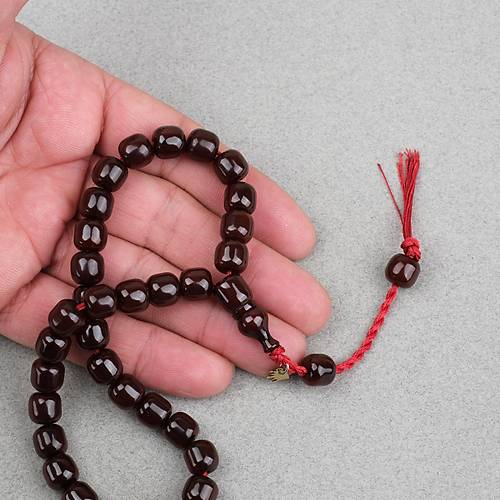 Omari S�kma Kehribar F��� Kesim Oturtma �mameli Sistemli 9x9mm Tesbih