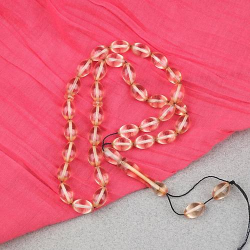 Ate� Kehribar Beyzi Kesim 7x11mm Tesbih-A��k Sar�