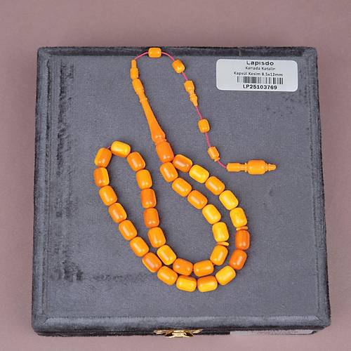 �brahim Atasever Usta ��i �mzal� Kanada Katalin �ubuk Kaps�l Kesim 8.5x12mm Tesbih