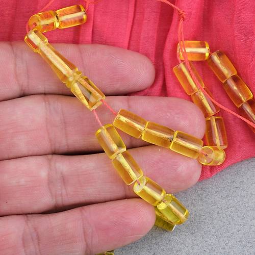 U�ak Cam� Kesme Kesim 7x10mm Tesbih P�sk�ls�z �effaf Sar�