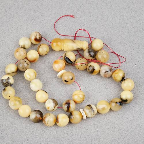 Damla Kehribar K�re Kesim 10.5mm Tesbih