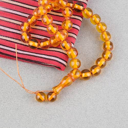 Ate� Kehribar K�re Kesim 1mm Tesbih - Bal Sar�s� P�sk�ls�z