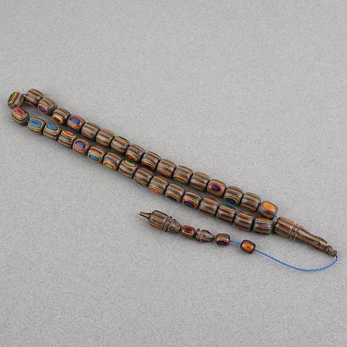 Kafur A�ac� Kaps�l Kesim 11x12mm Tesbih - Ye�il Sar�