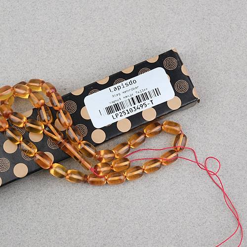 Ate� Kehribar Kaps�l Kesim 7x11mm Tesbih P�sk�ls�z