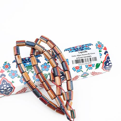 Kafur A�ac� Usta ��i �mzal� Yumu�ak Kesme Kesim 8x12mm Tesbih