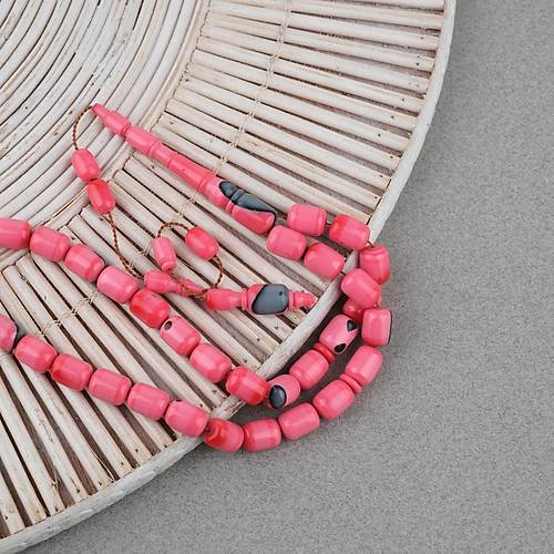 Bilardo Topu Obje Katalin K�rm�z� Kaps�l Kesim 7x10mm Tesbih