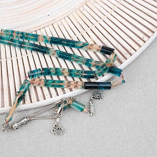 U�ak Cam� Alpaka P�sk�l Kesme Kesim 6x10.5mm Tesbih