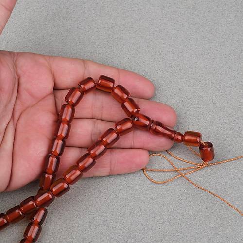 Ate� Kehribar Kaps�l Kesim 9x10.5mm- �effaf Bronz P�sk�ls�z