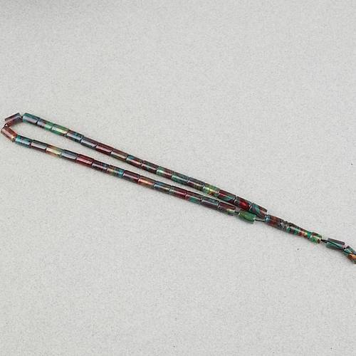 S�kma Kehribar Kesme Kesim 6x10mm- Ye�il- K�rm�z� P�sk�ls�z