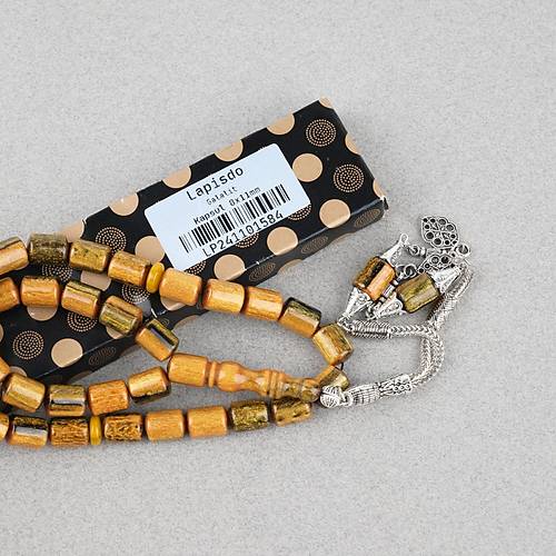 Galalit Sedefli Alpaka P�sk�l Kaps�l Kesim 8x11mm Tesbih