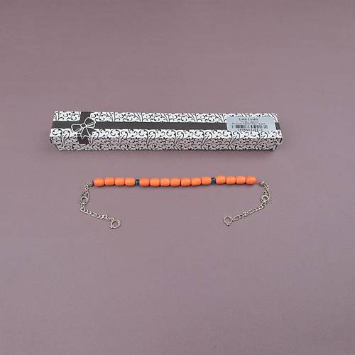 Turanj Havlit Do�al Ta� 8x11mm Kaps�l Kesim  Zaza Tesbih Kahverengi Ah�ap Kutulu