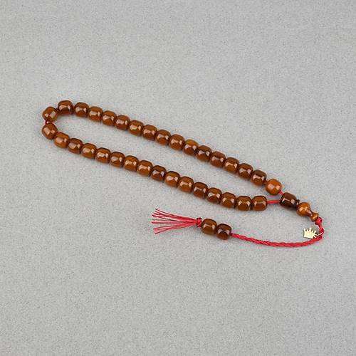 Omari S�kma Kehribar Kaps�l Kesim Oturtma �mameli Sistemli 8.5x9mm Tesbih